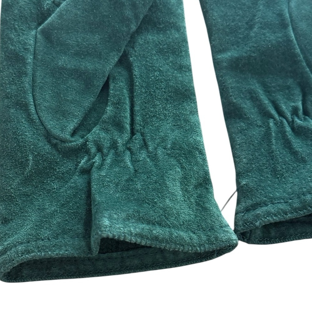 Vintage Green Suede Leather Driving Gloves Size Small Weatherproof - Picture 6 of 8